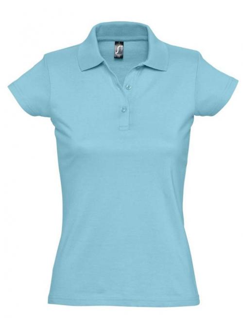Рубашка поло женская Prescott women 170 бирюзовая, размер XL