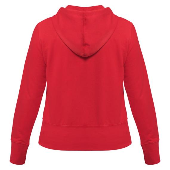 Толстовка женская Hooded Full Zip красная, размер XXL