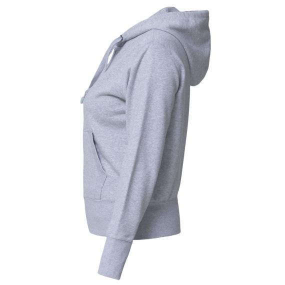 Толстовка женская Hooded Full Zip серый меланж, размер L
