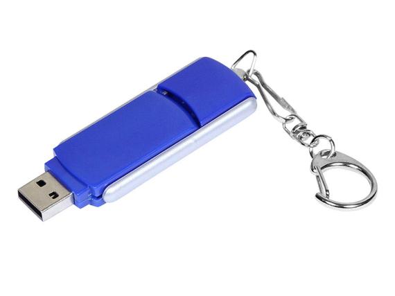 USB 2.0- флешка промо на 8 Гб с прямоугольной формы с выдвижным механизмом