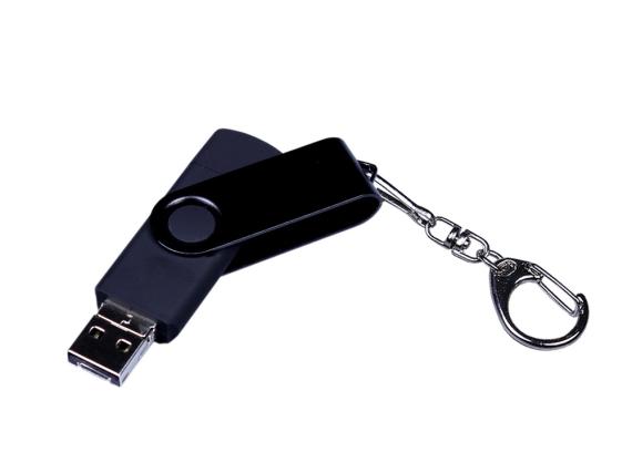 USB 2.0/micro USB/Type-С- флешка на 32 Гб 3-в-1 с поворотным механизмом