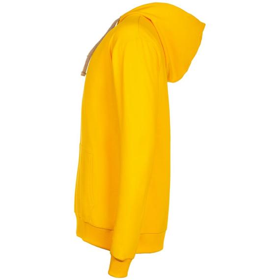 Толстовка на молнии с капюшоном Unit Siverga желтая, размер 3XL