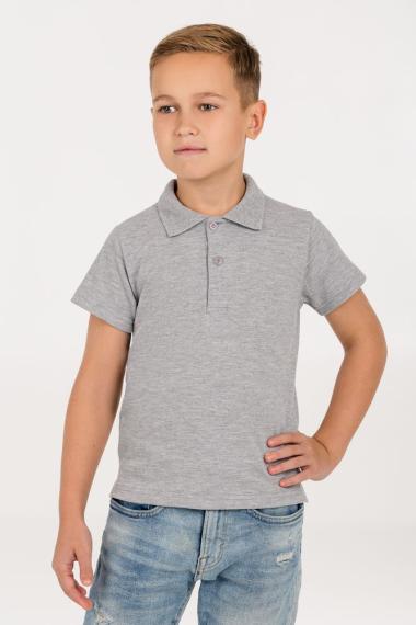 Рубашка поло детская Virma Kids серый меланж, 10 лет
