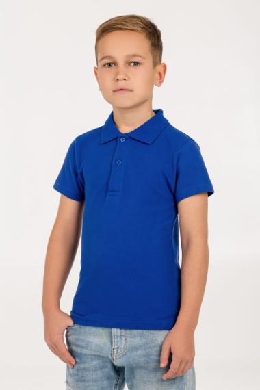 Рубашка поло детская Virma Kids, ярко-синяя, 12 лет
