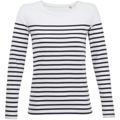 Футболка женская с длинным рукавом Matelot LSL Women, белая с темно-синим, размер L