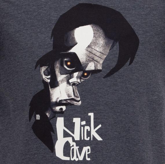 Футболка «Меламед. Nick Cave», темно-синий меланж, размер S