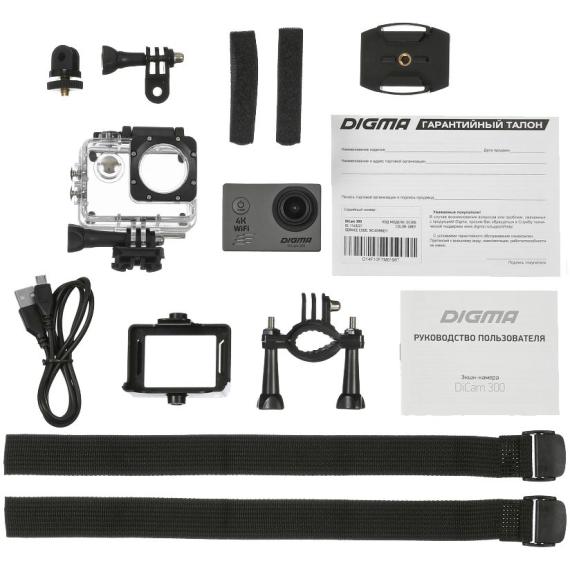 Экшн-камера Digma DiCam 300, серая