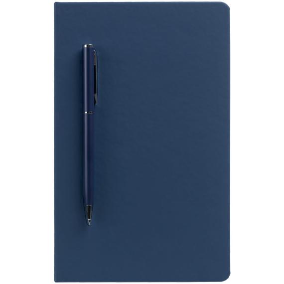 Ежедневник Magnet Shall с ручкой, синий