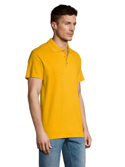 Рубашка поло мужская Summer 170 желтая, размер XXL