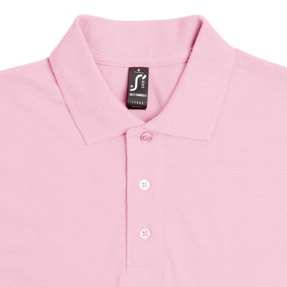 Рубашка поло мужская Summer 170 розовая, размер M