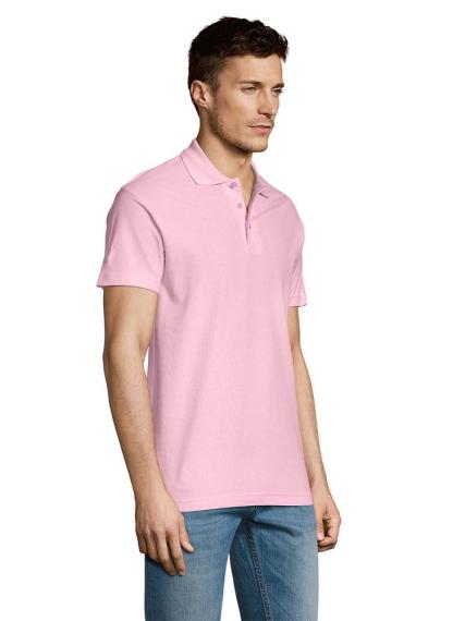 Рубашка поло мужская Summer 170 розовая, размер S