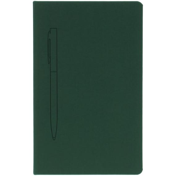 Ежедневник Magnet Shall с ручкой, зеленый