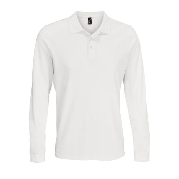 Рубашка поло с длинным рукавом Prime LSL, белая, размер XS