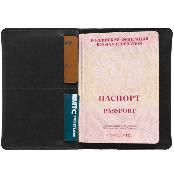 Обложка для паспорта Apache, черная