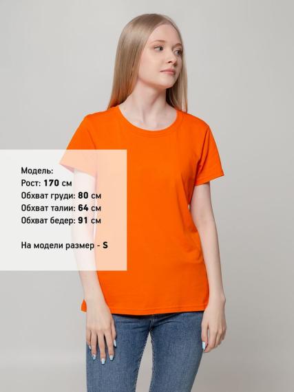 Футболка женская T-bolka Lady оранжевая, размер XL