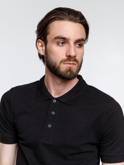 Рубашка поло мужская Adam, черная, размер XL