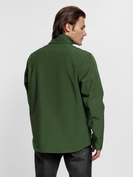 Куртка софтшелл мужская Race Men, темно-зеленая, размер L