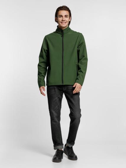Куртка софтшелл мужская Race Men, темно-зеленая, размер XL
