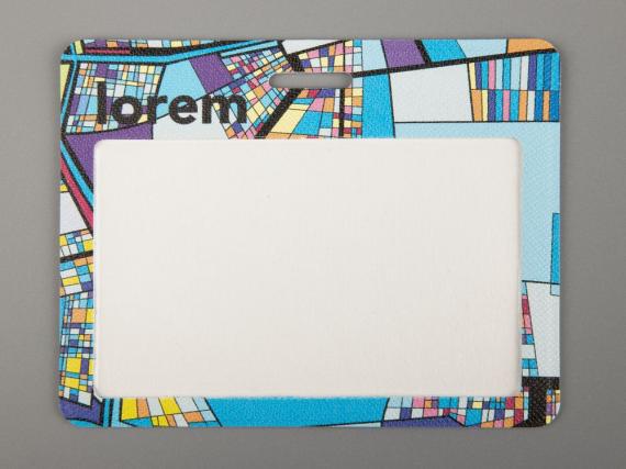 Карман для бейджа на заказ Saff Plus, горизонтальный