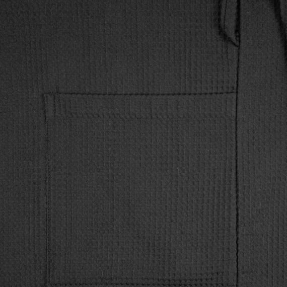 Халат вафельный Kimono, черный, размер XL/XXL