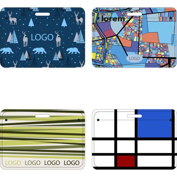 Карман для бейджа на заказ Saff Plus, горизонтальный