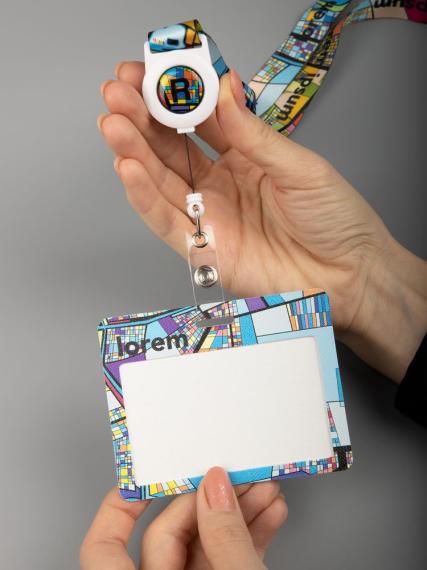 Карман для бейджа на заказ Saff Plus, горизонтальный