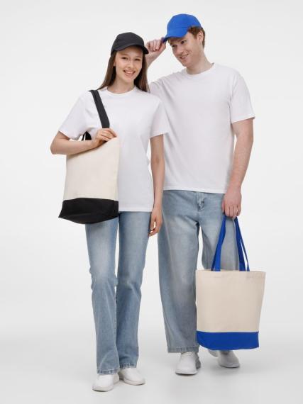 Холщовая сумка Shopaholic, ярко-синяя