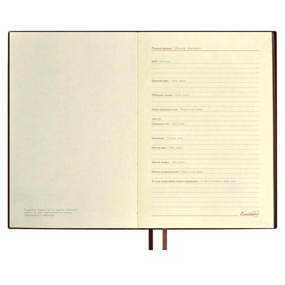 Ежедневник Merida, датированный, коричневый