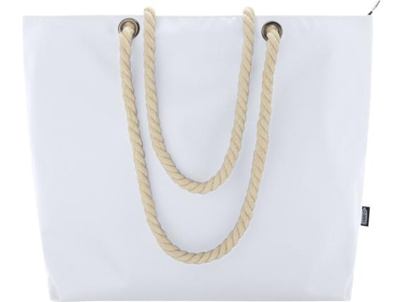 Пляжная сумка-холодильник Panama GRS из переработанных материалов с ручками-шнурками