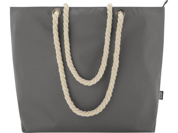 Пляжная сумка-холодильник Panama GRS из переработанных материалов с ручками-шнурками