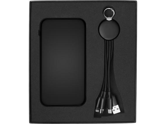 Набор из внешнего аккумулятора и универсального кабеля с подсветкой лого «Reserve LED», 10000mAh