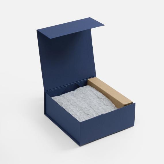 Коробка складная Quadra Fold, темно-синяя