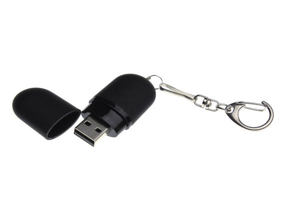 USB 2.0- флешка «Goutte Soft-touch» на 32 Гб каплевидной формы