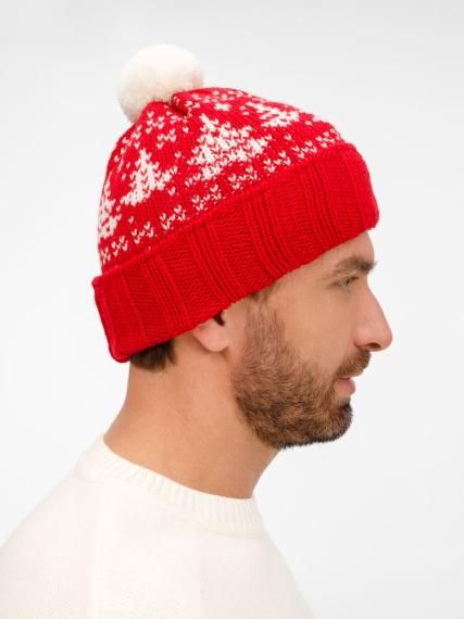 Шапка Holidale, красная с молочным
