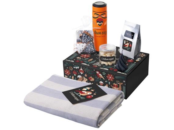 Подарочный набор «Re:Warm» с пледом, термосом и свечой