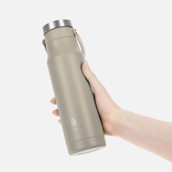 Термобутылка Tateyama, серо-бежевая