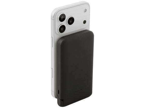 Беспроводной внешний аккумулятор с подсветкой лого и подставкой «Magflash», 10000 мАч, 15 Вт