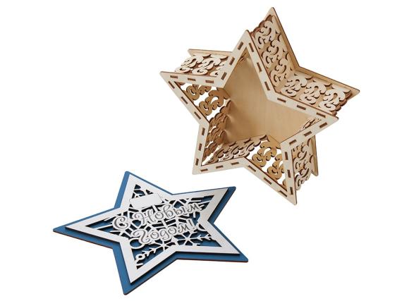 Шкатулка из фанеры в виде звезды «Asteris»