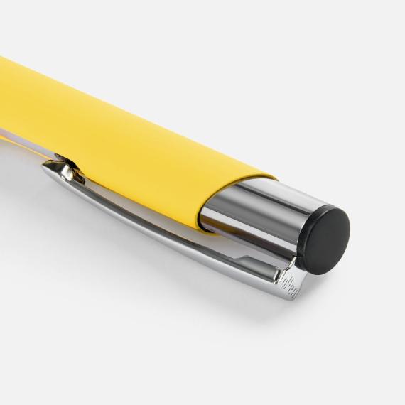 Ручка шариковая Keskus Soft Touch, желтая