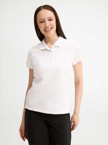 Рубашка поло женская People 210 белая, размер S