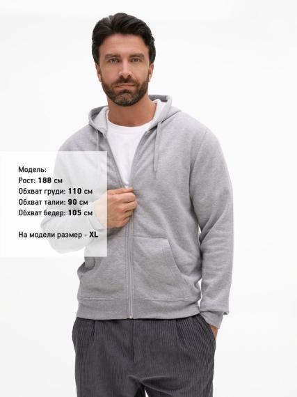 Толстовка унисекс Stone серый меланж, размер XL
