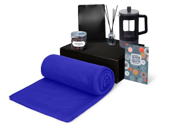 Подарочный набор «Re:y. Vive» с пледом, френч-прессом и кофе