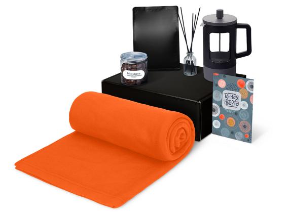 Подарочный набор «Re:y. Vive» с пледом, френч-прессом и кофе