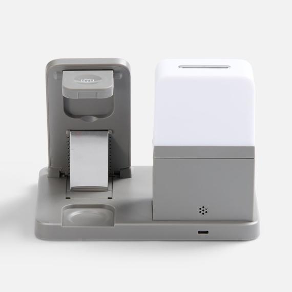 Зарядная станция с электронными часами и подсветкой Large Charge ver.3, серая