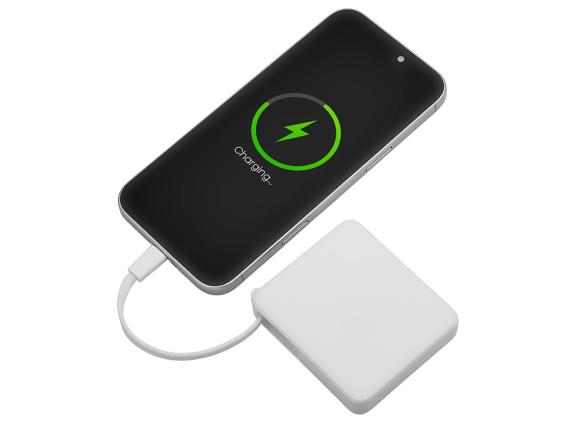Внешний аккумулятор со встроенным кабелем USB-C «Дэнси», 5000 мАч