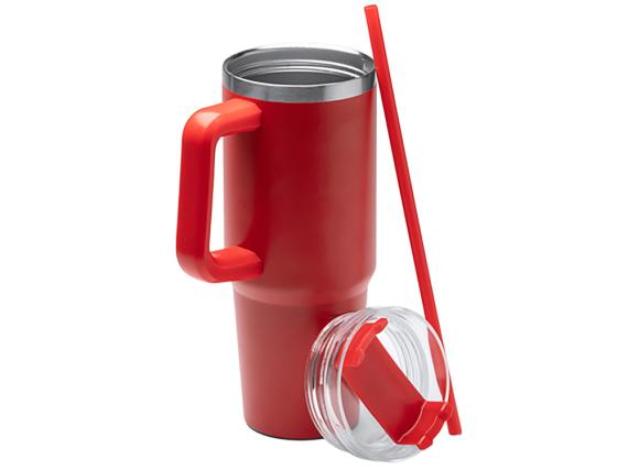 Термокружка «Крэнстон» с трубочкой и поворотной крышкой, 850 мл