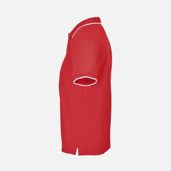 Рубашка поло унисекс Palermo, красная с белым, размер XS