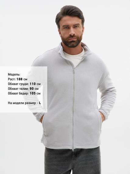 Куртка флисовая унисекс Nebo, светло-серая, размер XXL