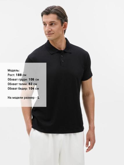Рубашка поло мужская Prescott men 170 черная, размер L