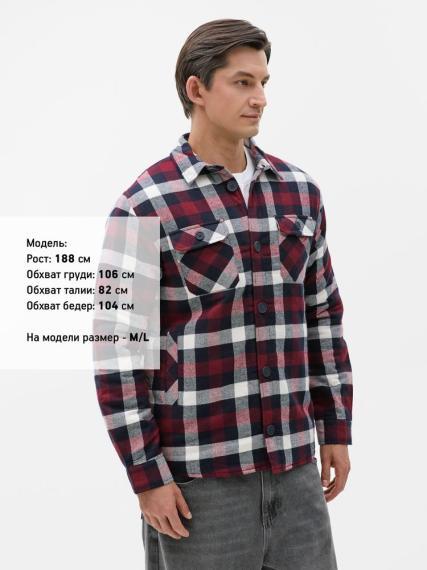 Куртка-рубашка оверсайз унисекс Noah, бордовая, размер 2 (XL/XXL)